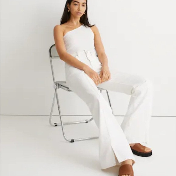 Madewell Denim - Baggy flare jeans in tile white sz 25